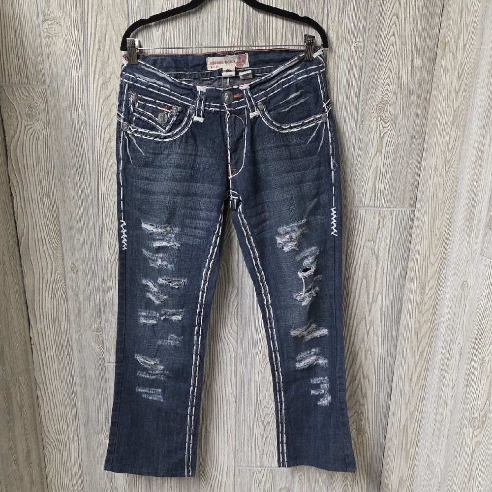 Laguna Beach Emerland Beach Mid Rise Distressed Jeans Womens Size 32